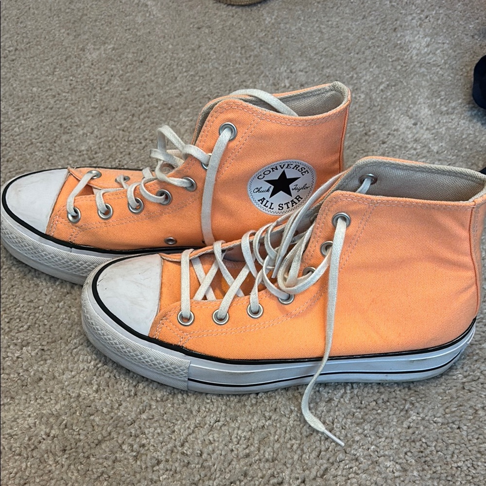 Converse Kids Orange High-Top Sneakers